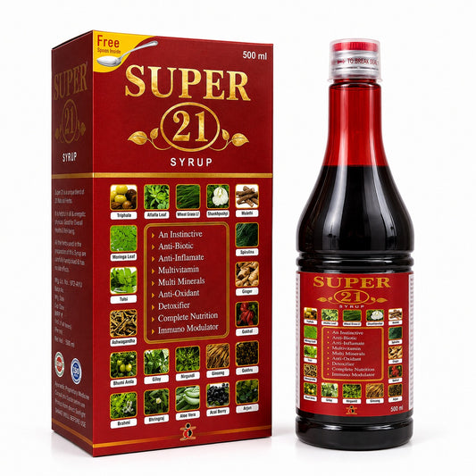 Super 21 Ayurvedic Immunity Booster Syrup 500ml | Herbal Health Tonic with 21 Natural Herbs